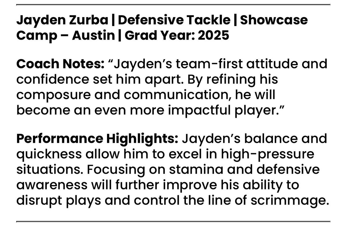 Jayden Zurba (@jaydenzurba47) on Twitter photo I’m very honored to have been recognized on the All American Watchlist, presented by <a href="/EXACTSports/">EXACT Sports</a> , highlighting top-performing athletes from the National Showcase Camps. These athletes were hand-selected by leading NCAA and NAIA college coaches for their exceptional skills, I’m very honored to have been recognized on the All American Watchlist, presented by <a href="/EXACTSports/">EXACT Sports</a> , highlighting top-performing athletes from the National Showcase Camps. These athletes were hand-selected by leading NCAA and NAIA college coaches for their exceptional skills,