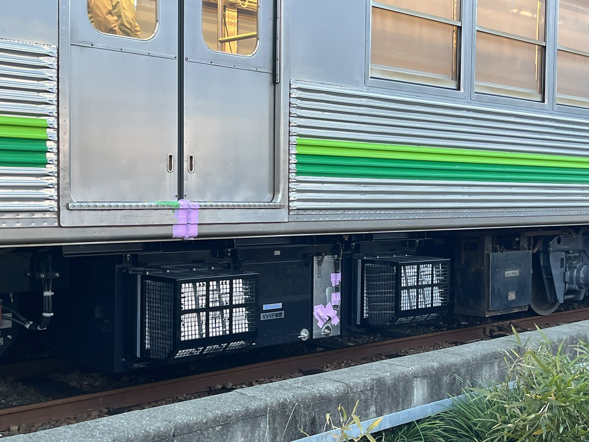 Light_morio's tweet photo. 養老鉄道7700系TQ12編成 機器更新後試運転を見に行きました。東洋製IGBT-VVVF,1M2Tに変更されています。 https://t.co/mOKkFboTCX