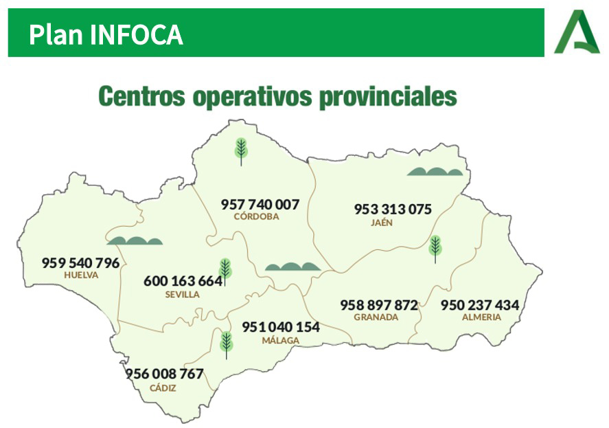 Plan_INFOCA's tweet photo. 🌳 Protegemos tu #EntornoNatural desde su propio corazón. Por toda #Andalucía, hoy también, tienes a nuestro personal dispuesto a actuar ante cualquier aviso que se reciba en nuestros centros: 1 #COR, 8 #COP, 3 #BRICA y 23 #CEDEFOS.
Si los necesitas, 📲 avisa llamando al 1-1-2. https://t.co/hFxpMFLAgp