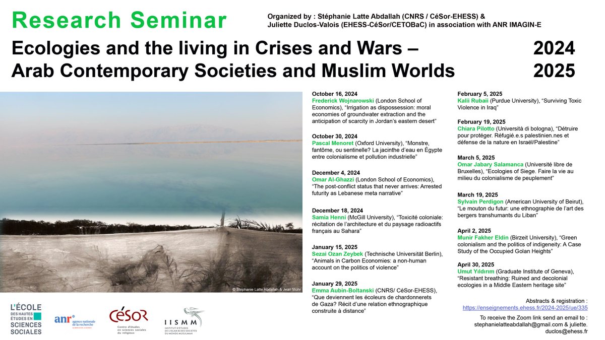 📢On 15/01, from 12:30 to 14:30 <a href="/CampusCondorcet/">Campus Condorcet</a>, we are pleased to welcome Sezai Ozan Zeybek (<a href="/TUBerlin/">TU Berlin</a>), who will present a paper entitled: “Animals in Carbon Economies: a non-human account on the politics of violence”. Pm for zoom link. <a href="/iismm_ehess/">IISMM</a> <a href="/CeSor__/">CéSor</a> <a href="/EHESS_fr/">EHESS</a>.