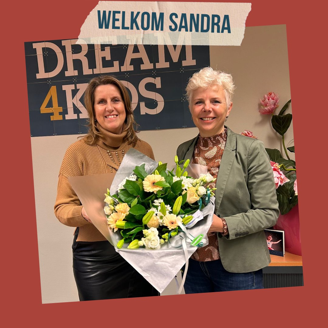 🌟𝗪𝗲𝗹𝗸𝗼𝗺 𝗦𝗮𝗻𝗱𝗿𝗮🌟
We zijn heel blij met Sandra als tijdelijke droomcoördinator binnen ons team! Sandra is al enkele jaren actief betrokken bij onze stichting en zette zicht vooral achter de schermen in. Met haar ervaring en toewijding is ze 'n waardevolle aanwinst.