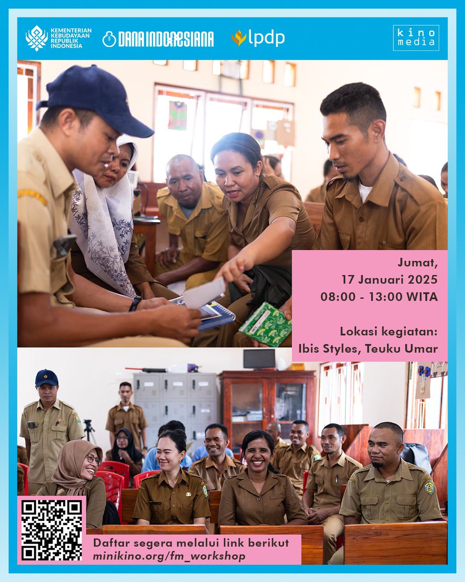 Workshop bagi kamu yang ingin memanfaatkan film pendek dalam kegiatan belajar-mengajar🤩

Cek selengkapnya dan daftar sekarang 👇🏻
minikino.org/programpublik