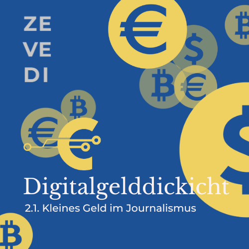 "Kleines Geld, große Wirkung? Mikrozahlungen im Journalismus"

Zum neuen Jahr nochmal der Hinweis auf die 1. Folge unserer 2. Podcast-Staffel. Wir fragen u.a.: Was heißt "mikro" hier eigentlich  konkret: Einmalzahlung, Abo oder der einzelne  Beitragskauf? zevedi.de/digitalgelddic…