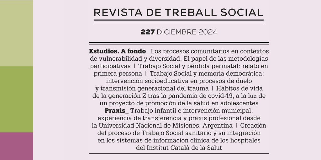 Ya puedes leer la última edición de #revistaRTS #RTS227 

➡️ revistarts.com/es/publicacio/…

#Editoriales
#Estudios #AFondo #Praxis
#Entrevista #TeresaZamanillo
#Reseñas