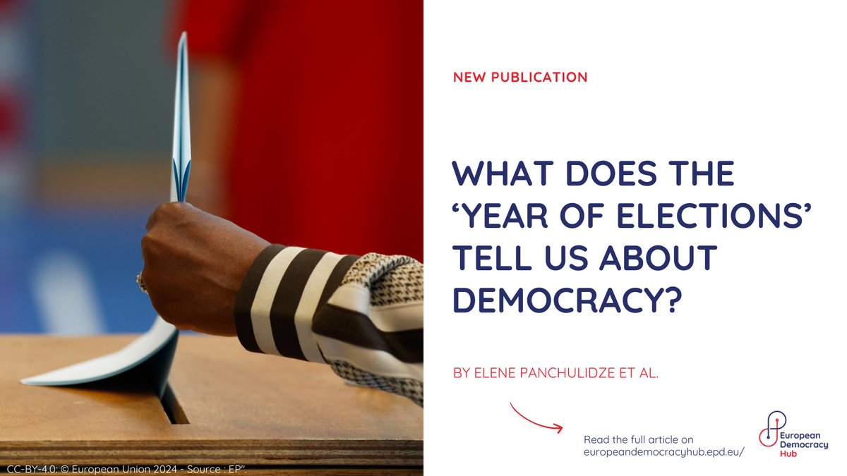 📕 With 80+ countries heading to the polls, 2024 was a year of elections. 

We asked experts on democracy to reflect on the pivotal year and its impact on democratic politics. 

Explore their insights in our latest Democracy Spotlight:  europeandemocracyhub.epd.eu/what-does-the-…