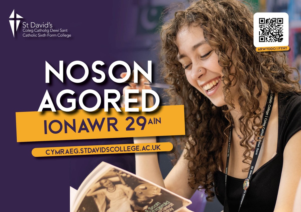 Dyma'n Noson Agored fawr olaf cyn mis Medi - dewch am daith o amgylch Coleg Dewi Sant i weld sut rydyn ni'n cefnogi dysgwyr rhwng 16 ac 19 oed i gyflawni mwy!
cymraeg.stdavidscollege.ac.uk/digwyddiadau/