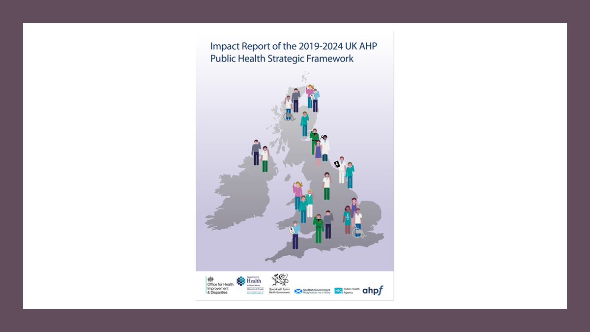 📢 The UK AHP Public Health Impact Report (2019-2024) is here!
Thanks to the incredible efforts of AHPs:
✔ 100% of HEIs now include public health in AHP education
✔ 80+ case studies published 
✔ increased PH leadership
👏 Thank you, #AHPs 

👉 ahpf.org.uk/Public_Health.…