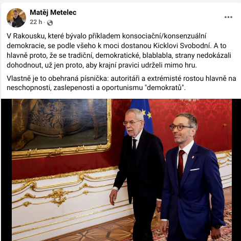 daliborzz's tweet photo. #Metelec ... autoritáři a extrémisté rostou hlavně na neschopnosti, zaslepenosti a oportunismu "demokratů". https://t.co/PGksFZTdU8