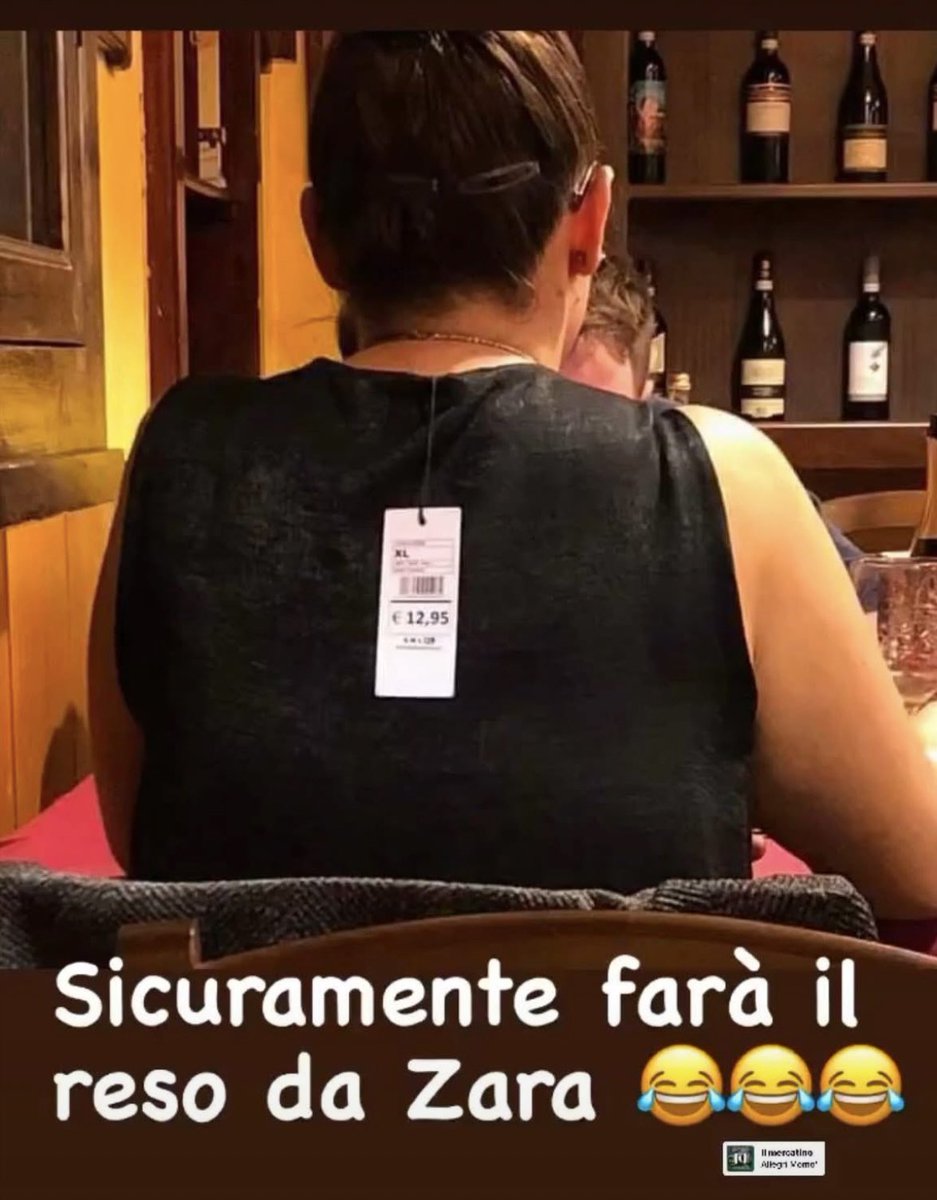 NicoTieni's tweet photo. Sicuramente farà il reso 😂😂😂
@ZARA @NicoTieni https://t.co/HGmnra4QMd