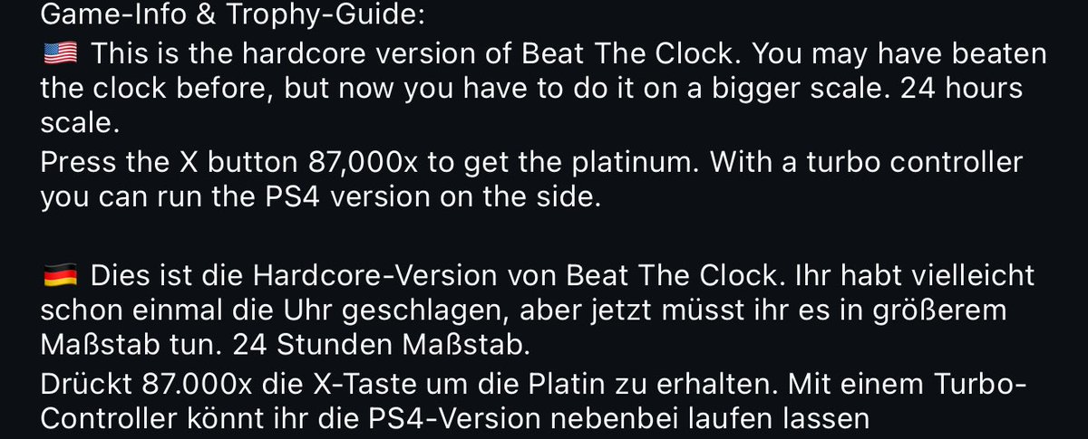 marcelreise11's tweet photo. 🏆 Platinum #2567 🏆

Yesterday I platinumed the #PS5 Version of #BeatTheClock: Hardcore.

https://t.co/SfKcrsppP6

@G_Achievements @Platingamer73 @SilentGhost86 @PSN_Robert2567 @IBadDriverI @TrophyN3rd @SadoMarcoX @DerPlatinjunge @Luc0rval https://t.co/iTqX23FBkw