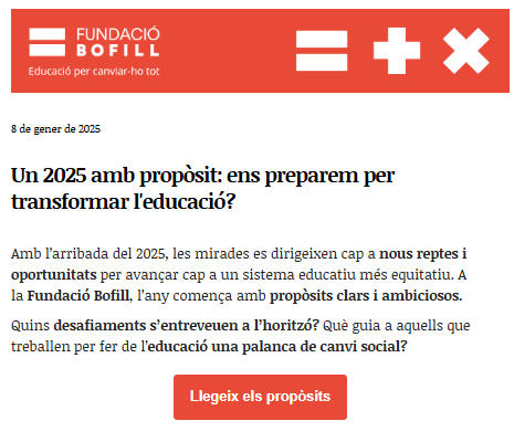 Fundació Bofill (@fundaciobofill) on Twitter photo Aquest 2025 les mirades es dirigeixen cap a nous reptes, i a <a href="/FundacioBofill/">Fundació Bofill</a> l’any comença amb propòsits clars i ambiciosos.
Un butlletí amb <a href="/ElenaSintes/">Elena Sintes Pascual</a> <a href="/rargemi/">Roser Argemí</a> <a href="/hgardo/">Héctor Gardó</a> <a href="/MartalopezMarta/">Marta</a> <a href="/AlcaldeRosalina/">Rosalina Alcalde</a>, Miquel Àngel Alegre i <a href="/mariatrusal/">Maria Truñó 🍉</a> 🫱🏻🫲🏽
📩 mailchi.mp/fbofill/un-202… Aquest 2025 les mirades es dirigeixen cap a nous reptes, i a <a href="/FundacioBofill/">Fundació Bofill</a> l’any comença amb propòsits clars i ambiciosos.
Un butlletí amb <a href="/ElenaSintes/">Elena Sintes Pascual</a> <a href="/rargemi/">Roser Argemí</a> <a href="/hgardo/">Héctor Gardó</a> <a href="/MartalopezMarta/">Marta</a> <a href="/AlcaldeRosalina/">Rosalina Alcalde</a>, Miquel Àngel Alegre i <a href="/mariatrusal/">Maria Truñó 🍉</a> 🫱🏻🫲🏽
📩 mailchi.mp/fbofill/un-202…