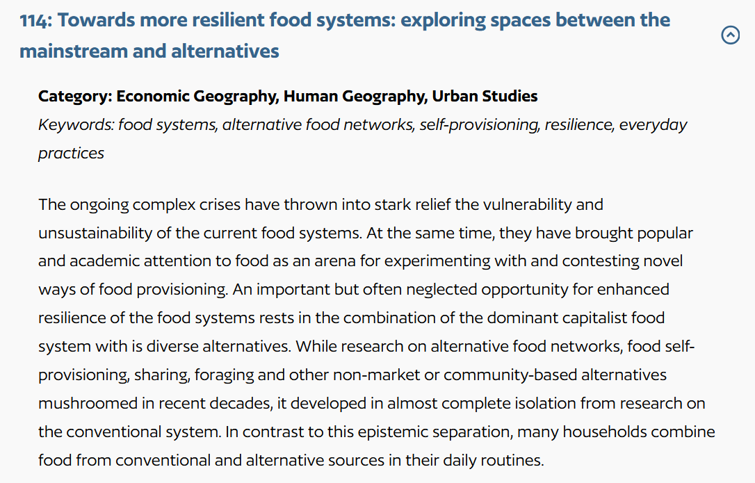 FoodRes_'s tweet photo. Happy to announce that there are still almost 2 weeks to submit abstract to our session #114 at #EUGEO conference held in September 2025 in Vienna📢

Organized by our team &amp; Christina Plank @BOKUvienna

#food #resilience #alternative #mainstream

https://t.co/frr8AFUHGO https://t.co/N1G0ejIFJ2