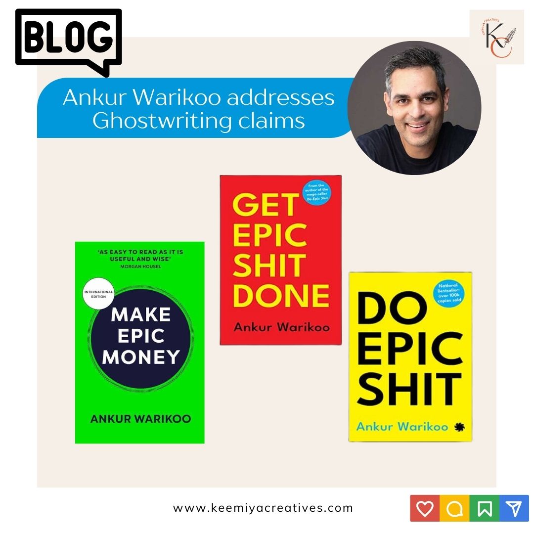 Keemiya_C's tweet image. In our latest blogpost, we explain the pros and cons of ghostwriting.

keemiyacreatives.com/2025/01/06/ank…

#WednesdayWisdom #KCBlogs #RecommendedReads #AnkurWarikoo #IndianWriting #Ghostwriting