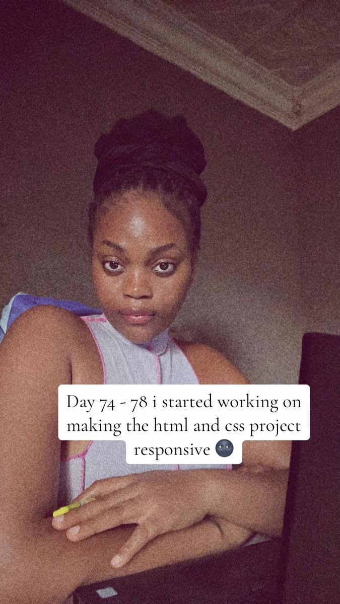 essienjoy_'s tweet image. Day 74-78 of learning web development ❤️
I started making the website responsive ☺️