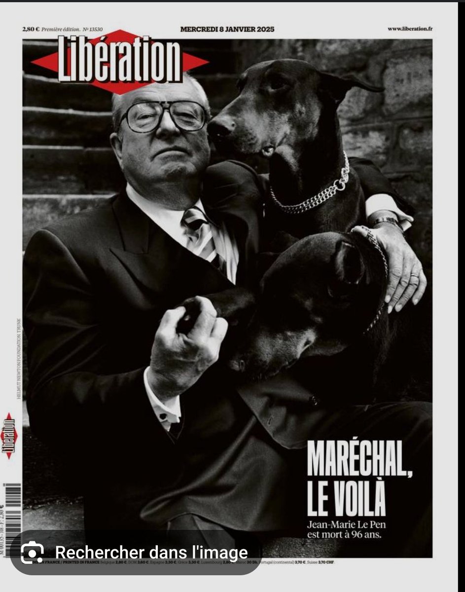 Tortionnaire, raciste, fondateur du front national avec un Waffen-SS, un triste personnage s'en va. 
Faisons en sorte que ses idées le suivent dans l'oubli.