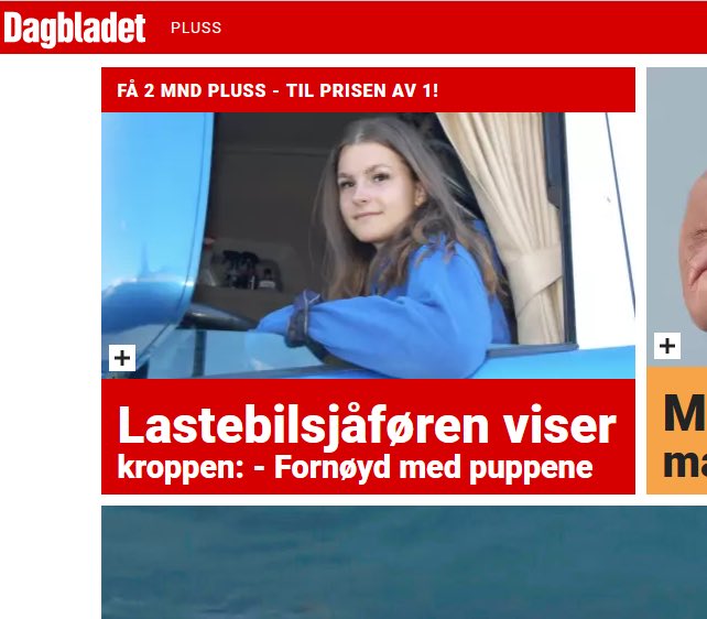 Synes dere dette er OK <a href="/dagbladet/">Dagbladet</a>?

Bruke ei jente som på bildet ser 15-16 år gammel ut for å selge Dagbladet pluss?

#pornomagasin