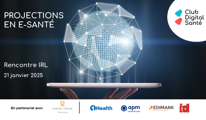 🔎Des infos de notre partenaire Club Digital Santé
<a href="/hcsmeufr/">Club Digital Santé #hcsmeufr</a> 
Nouvelle Rencontre IRL du Club Digital Santé se tiendra le 📆 mardi 21 janvier - 18h30, en partenariat avec EUROPA GROUP Pôle Média.
eventbrite.fr/e/billets-renc…
#esante #ehealth #hcsmeufr #innovation #futur