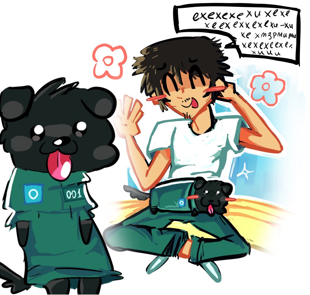 Kalisansus's tweet image. #SquidGame2 #SquidGame #squidgamefanart #DOGE #457 #player456 #Player001 #001x456 #gay #art #artwork