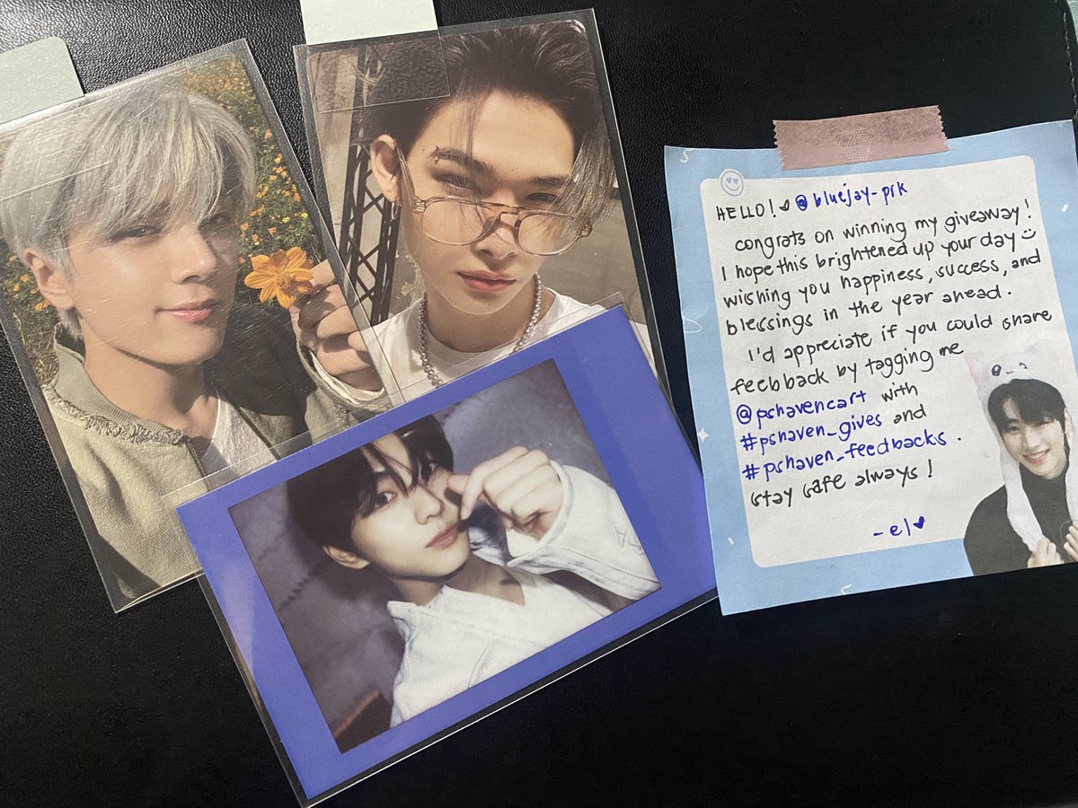 bluejay_prk's tweet photo. ⋆. 𐙚 ˚ happy mail! 💌
hi, mx @pshavencart ! thank you so much po for these adorable pc, I promise to take care of them po ^^ manifesting secured wtl tix for you!🍀🫶
#pshaven_gives
#pshaven_feedbacks https://t.co/aPIX70t4Hx