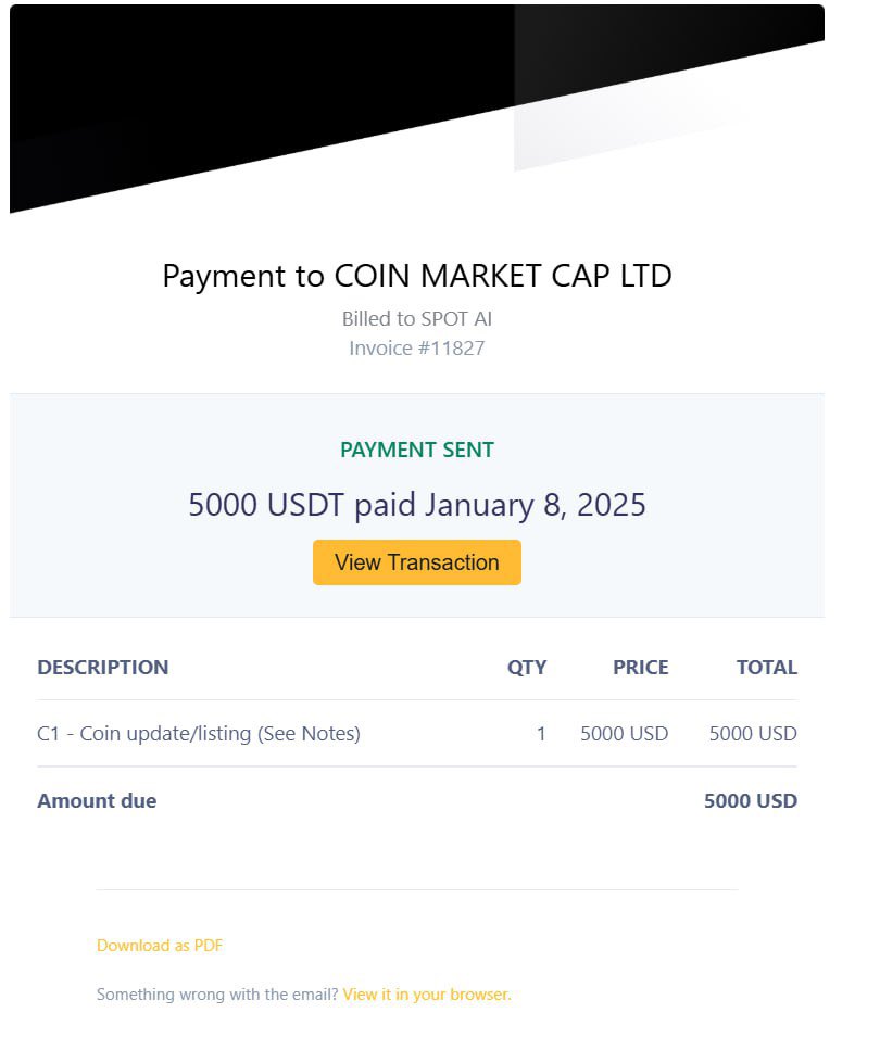 spotai_official's tweet image. Paid listing on @CoinMarketCap ✅