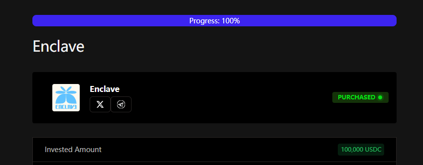 2025, my first significant investment was made on <a href="/legiondotcc/">LEGION</a> , which is an extremely professional and reliable project funding platform. I plan to continue using it to invest in more cool-looking projects. 
The project I invested in this time, <a href="/EnclaveE3/">Enclave ➜ The Interfold</a> is a protocol that