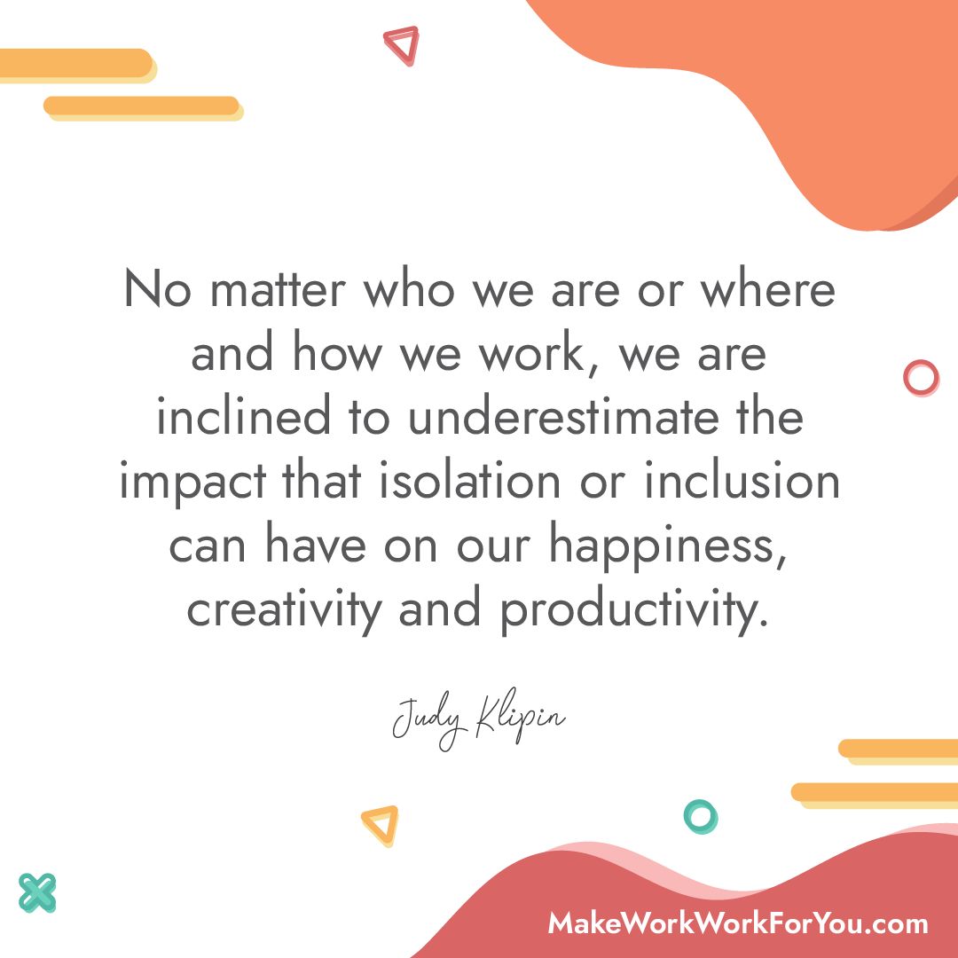 JudyKlipin's tweet image. Feeling isolated or surrounded by the wrong people can lead to loneliness and detachment, making work and life seem daunting and less fulfilling. But when you feel connected and valued, amazing things can happen. #MakeWorkWorkForYou #Synergy #ConnectionMagic #Fulfillment
