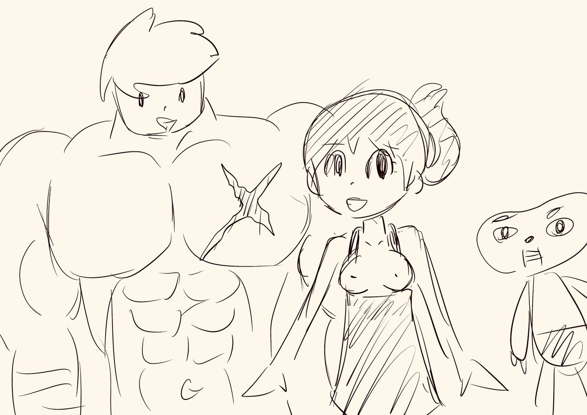 漫画描く時間がないので落書きしたよ☺︎ 