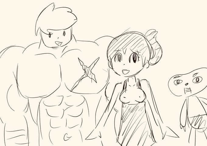 漫画描く時間がないので落書きしたよ☺︎ 