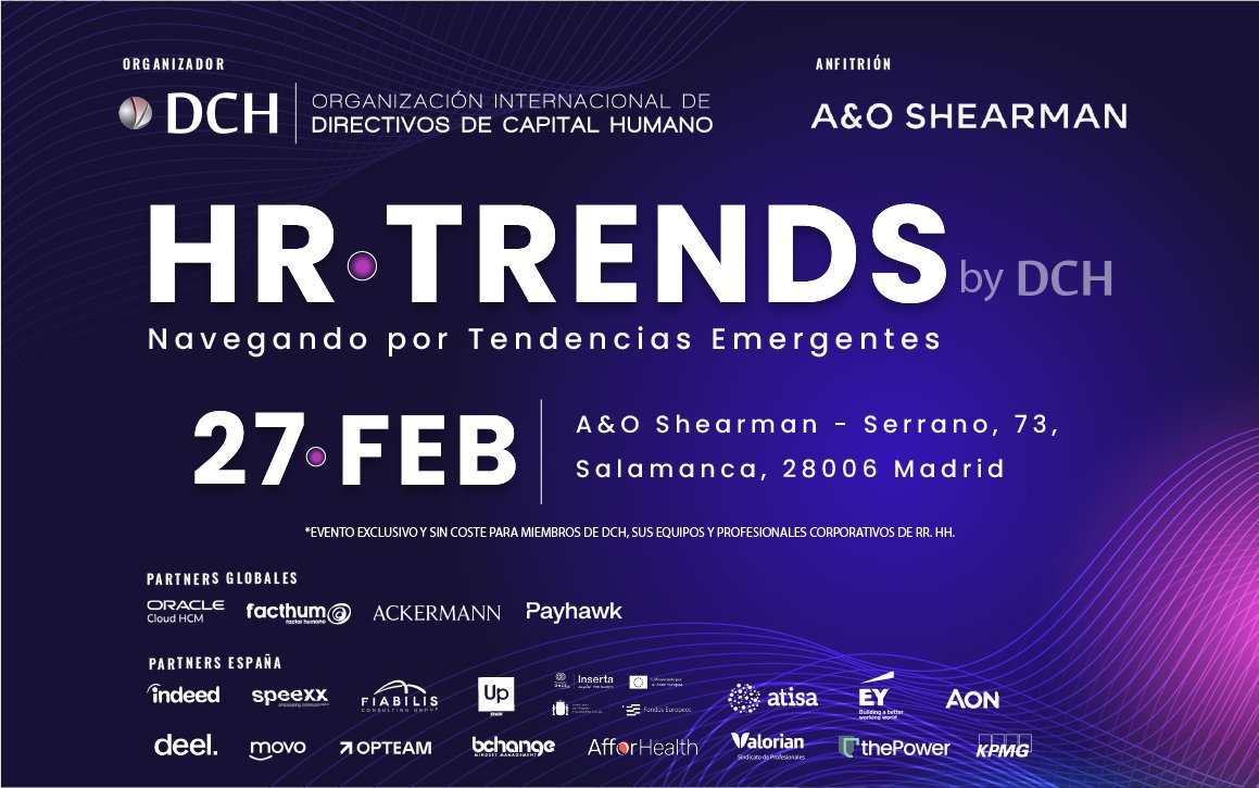 DCH | Directivos de Capital Humano (@orgdch) on Twitter photo ๐ ยก๐๐น ๐ณ๐๐๐๐ฟ๐ผ ๐ฑ๐ฒ๐น ๐๐ฟ๐ฎ๐ฏ๐ฎ๐ท๐ผ ๐ฒ๐๐๐ฎฬ ๐ฎ๐พ๐๐ถฬ! ๐
El prรณximo 27 de febrero, DCH llevarรก a cabo el primer evento del aรฑo: ๐๐ฅ ๐ง๐ฟ๐ฒ๐ป๐ฑ๐ ๐ฎ๐ฌ๐ฎ๐ฑ en Madrid.
๐๏ธ 27 de Febreroโฐ9:30h - 13:00h am
๐๏ธ Inscripciones: dch.glueup.com/event/hr-trendโฆ ๐ ยก๐๐น ๐ณ๐๐๐๐ฟ๐ผ ๐ฑ๐ฒ๐น ๐๐ฟ๐ฎ๐ฏ๐ฎ๐ท๐ผ ๐ฒ๐๐๐ฎฬ ๐ฎ๐พ๐๐ถฬ! ๐
El prรณximo 27 de febrero, DCH llevarรก a cabo el primer evento del aรฑo: ๐๐ฅ ๐ง๐ฟ๐ฒ๐ป๐ฑ๐ ๐ฎ๐ฌ๐ฎ๐ฑ en Madrid.
๐๏ธ 27 de Febreroโฐ9:30h - 13:00h am
๐๏ธ Inscripciones: dch.glueup.com/event/hr-trendโฆ
