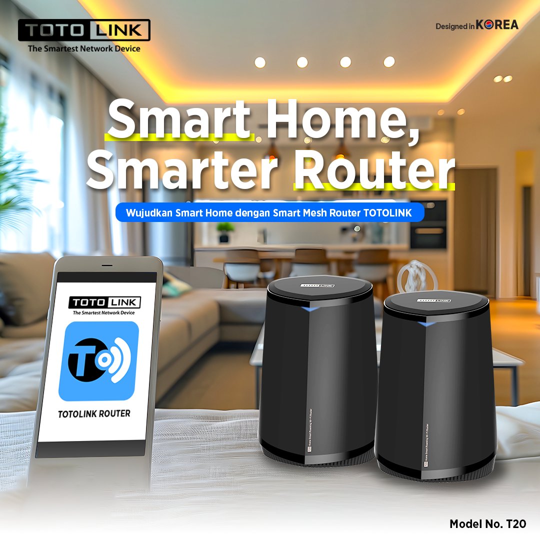 totolinkID's tweet image. Buat rumahmu makin canggih dengan router TOTOLINK. Semua perangkat terkoneksi tanpa hambatan!

#totolinkindonesia #router #wifirouter #wifi6 #wificonnection #totolink #smartwifi #t20