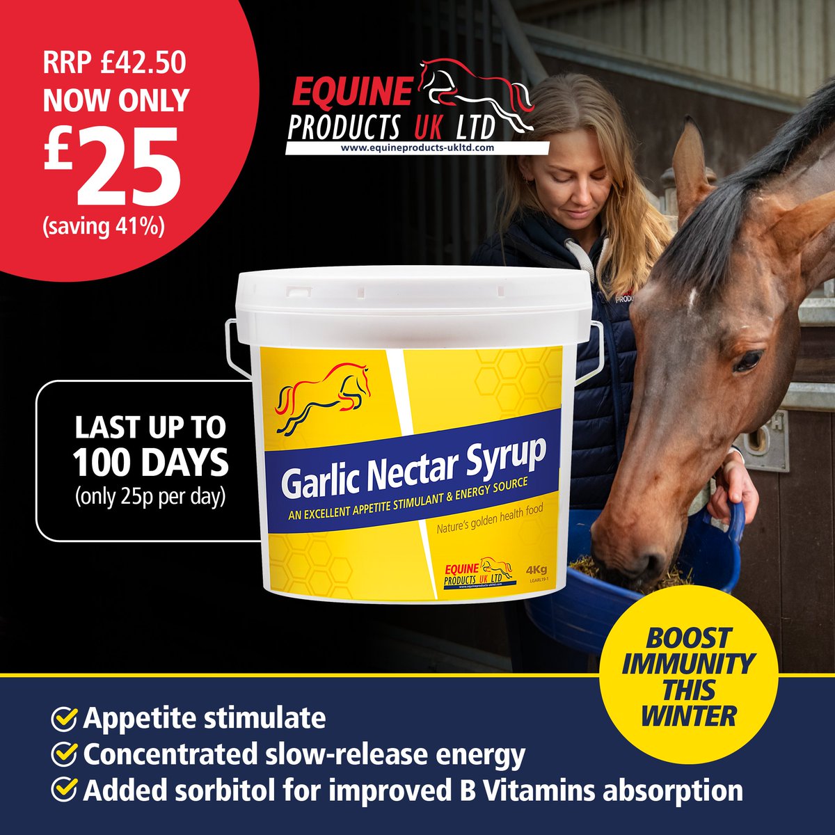 Equine Products UK Ltd (@equineprodsuk) on Twitter photo Boost Your Horse's Immunity This Winter!โจ
๐ฅ๐๐๐ฅ๐๐๐ ๐ก๐๐๐ง๐๐ฅ ๐ฆ๐ฌ๐ฅ๐จ๐ฃ ๐ฐ๐๐
๐ท ๐ก๐ข๐ช ๐ข๐ก๐๐ฌ ยฃ25.00 (RRP: ยฃ42.50)
โฐ ๐ง๐๐๐ง'๐ฆ ๐๐จ๐ฆ๐ง ยฃ0.25 ๐ฃ๐๐ฅ ๐๐๐ฌ!
Grab your 4KG tub at this unbeatable price while stocks last! ๐ bit.ly/4h10Uaw Boost Your Horse's Immunity This Winter!โจ
๐ฅ๐๐๐ฅ๐๐๐ ๐ก๐๐๐ง๐๐ฅ ๐ฆ๐ฌ๐ฅ๐จ๐ฃ ๐ฐ๐๐
๐ท ๐ก๐ข๐ช ๐ข๐ก๐๐ฌ ยฃ25.00 (RRP: ยฃ42.50)
โฐ ๐ง๐๐๐ง'๐ฆ ๐๐จ๐ฆ๐ง ยฃ0.25 ๐ฃ๐๐ฅ ๐๐๐ฌ!
Grab your 4KG tub at this unbeatable price while stocks last! ๐ bit.ly/4h10Uaw