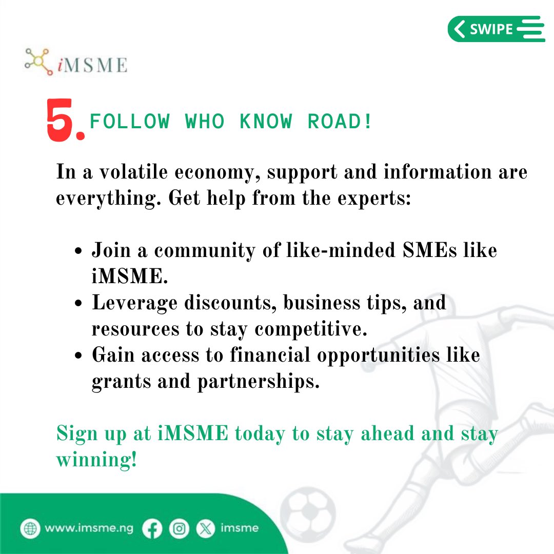 imsmeng_'s tweet photo. 5️⃣ Stay Connected, Stay Empowered
In tough times, join communities like iMSME for support to get discounts, grants, and more. Join now 👉 https://t.co/ZzkxwLke9t #iMSME #SMESupport https://t.co/lBFCIz4FWu