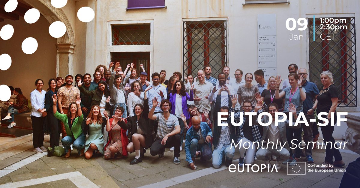 EUTOPIA (@eutopiauni) on Twitter photo 🗓️New <a href="/eutopia_sif/">EUTOPIA-SIF</a> monthly Fellow Seminar today!
Researchers Nicola Peruffo from <a href="/goteborgsuni/">Göteborgs universitet / University of Gothenburg</a>, <a href="/SergioPosadaPz/">Sergio Posada Pérez</a> from <a href="/VUBrussel/">VUB</a> and Abdallah Ali from <a href="/unilj/">univerzalj</a> will present their work.
Learn more and register here👉 bit.ly/sif0125
#EUTOPIA #EuropeanUniversities #EUTOPIASIF 🗓️New <a href="/eutopia_sif/">EUTOPIA-SIF</a> monthly Fellow Seminar today!
Researchers Nicola Peruffo from <a href="/goteborgsuni/">Göteborgs universitet / University of Gothenburg</a>, <a href="/SergioPosadaPz/">Sergio Posada Pérez</a> from <a href="/VUBrussel/">VUB</a> and Abdallah Ali from <a href="/unilj/">univerzalj</a> will present their work.
Learn more and register here👉 bit.ly/sif0125
#EUTOPIA #EuropeanUniversities #EUTOPIASIF