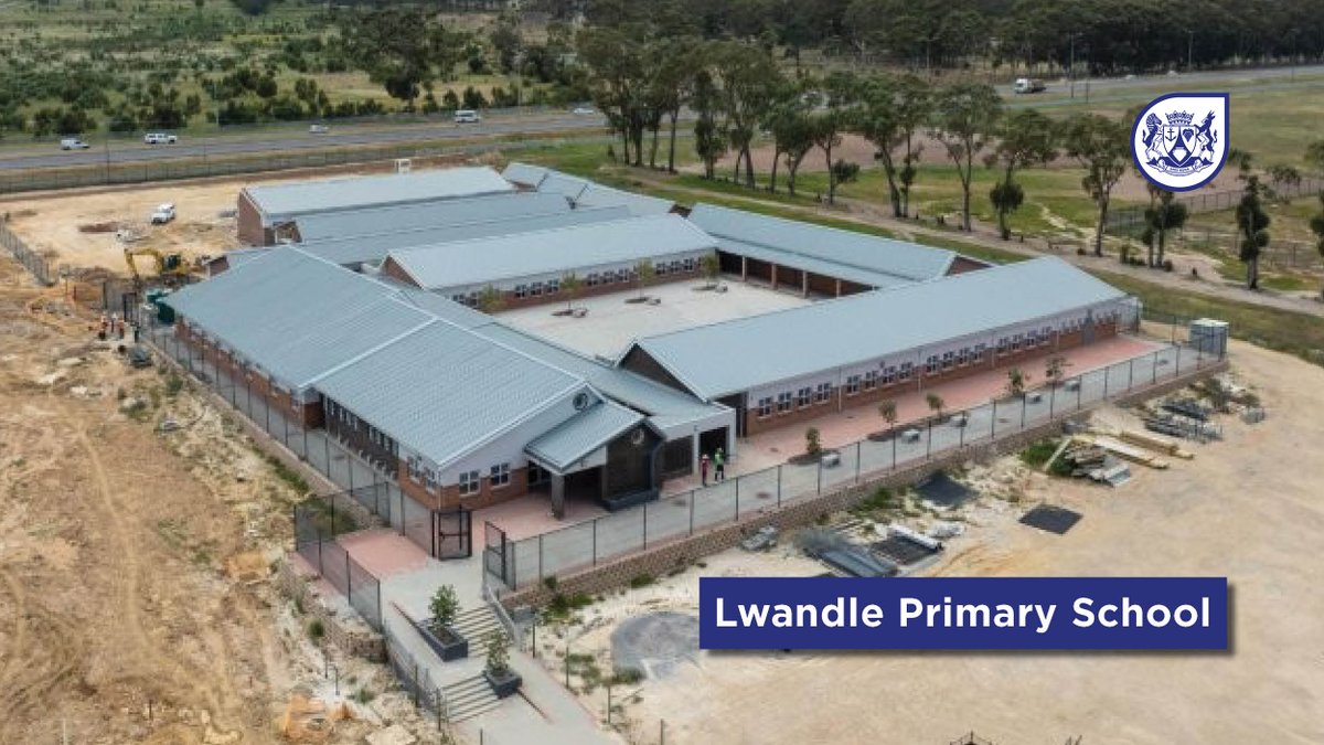 DavidMaynier's tweet photo. NEW SCHOOL:
Contractors have been working hard over the holidays putting the finishing touches on Lwandle Primary School as part of our #RapidSchoolBuild programme! https://t.co/uFB4oVlQmE