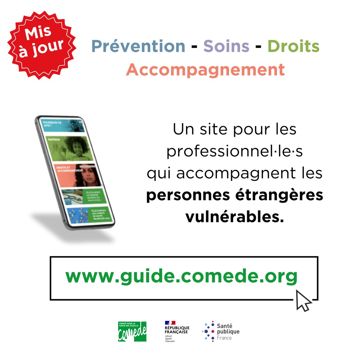 comede_asso's tweet image. Commencez l'année en mettant à jour vos connaissances théoriques et pratiques. Plusieurs articles ont été publiés ou mis à jour sur le site du Guide Comede : guide.comede.org
👉Les grandes rubriques : repères, droits & accompagnement, accès aux soins et soins & prévention