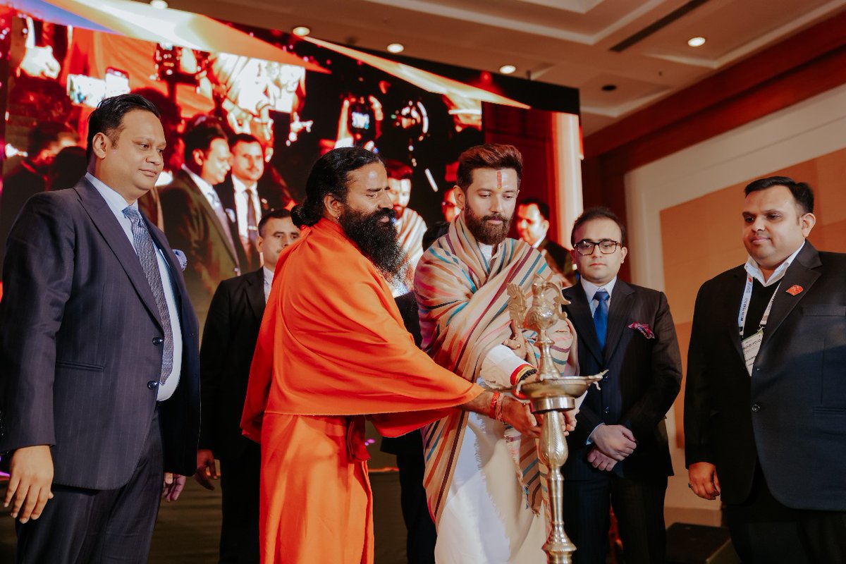 indusfoodshow's tweet image. The 8th Edition of #IndusFood 2025 has been officially inaugurated!
The grand ceremony was graced by:
· Shri Chirag Paswan, Hon’ble Minister of Food Processing Industries (Chief Guest)
· Baba Ramdev, Guest of Honour
#ProcessingForProsperity
@MOFPI_GOI @iChiragPaswan