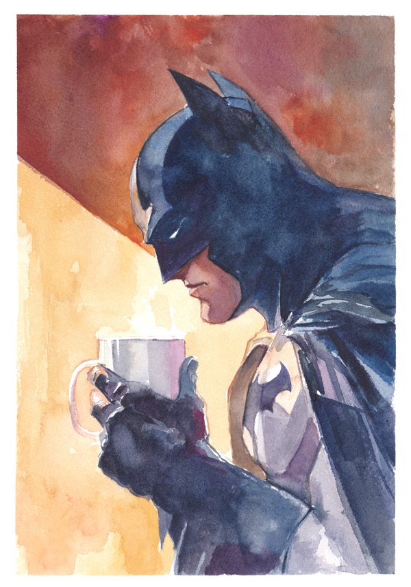 Itoscaresme's tweet photo. This was one of the most popular, but I prefer the coffee.  Who else should I paint with a cup of joe?  #Batman #Kratos #CUPOJOE https://t.co/hkXjwwTSG6