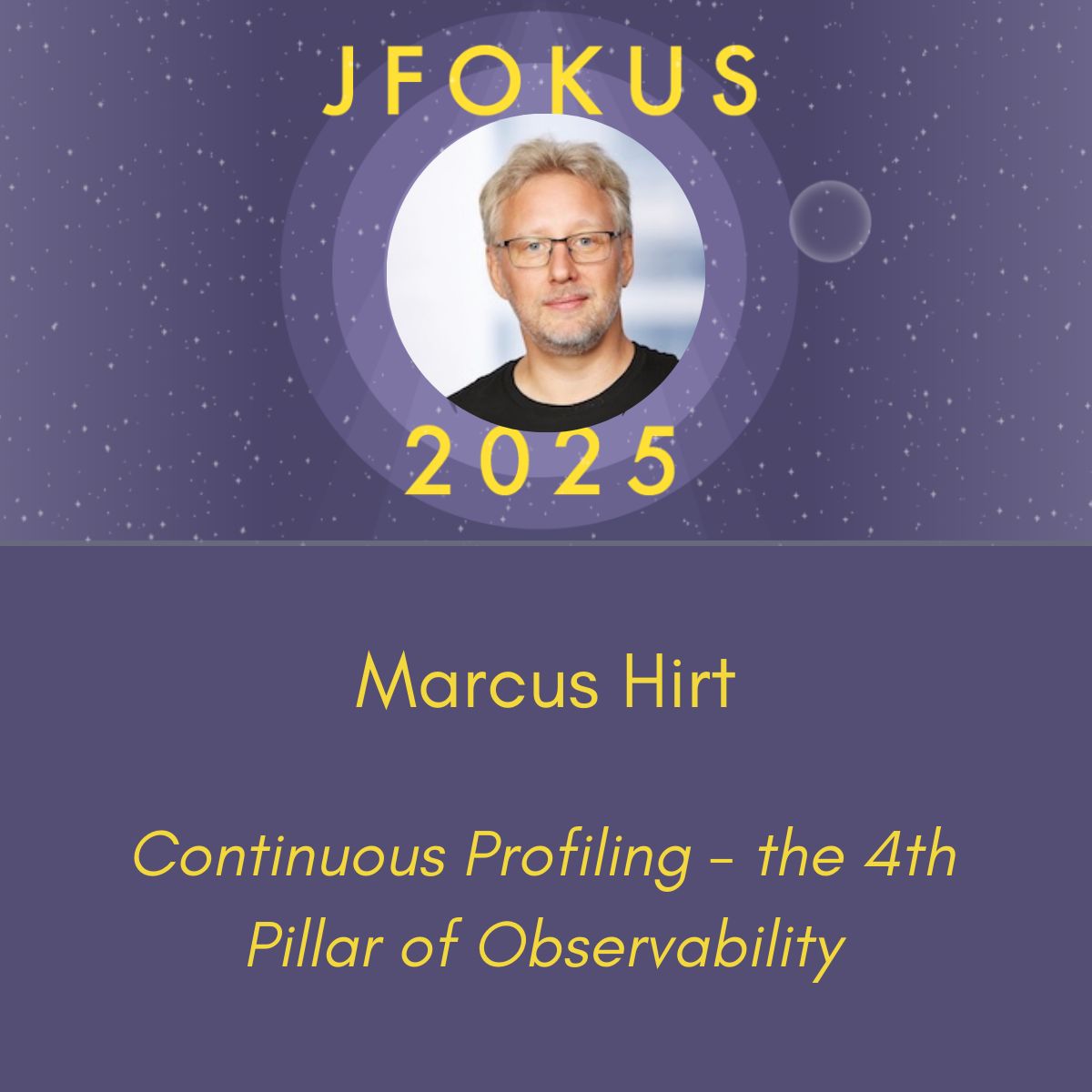 Jfokus's tweet photo. π Donβt miss Marcus Hirt at #Jfokus 2025 with "Continuous Profiling: The 4th Pillar of Observability"
Learn how profiling boosts performance, reduces costs, and speeds issue resolution. A must-see for #Java developers!
#Observability #ContinuousProfiling #Jfokus https://t.co/rB7o9xBoDg
