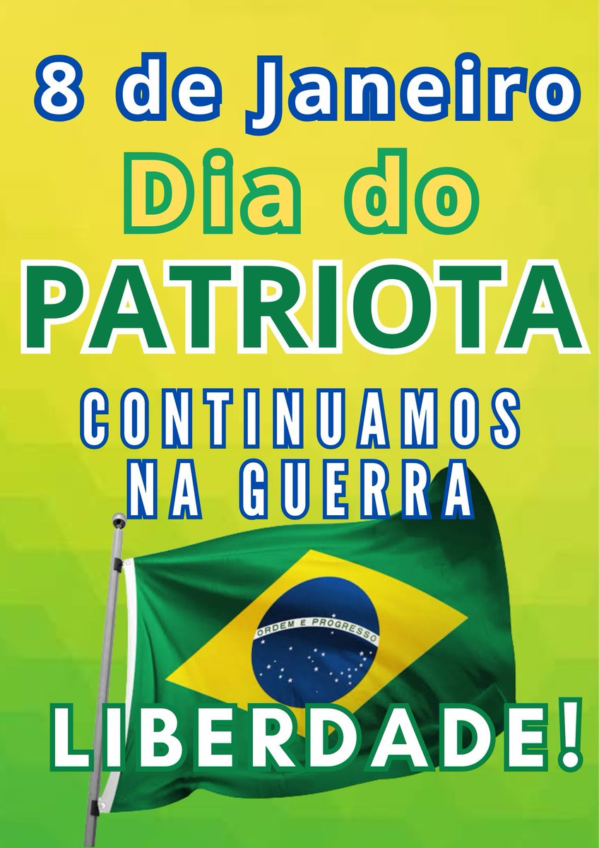IATGARCIA's tweet photo. .
... é hoje! Essa data precisa entrar para a história e ser comemorada em homenagem aos injustiçados.
#08Janeiro https://t.co/GFW7VZ0f6b