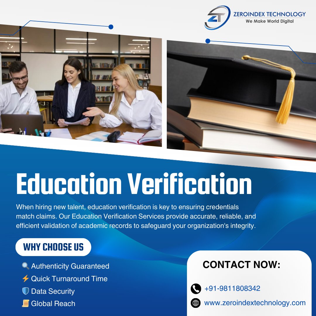 zeroindextech's tweet image. Ensure authenticity of academic qualifications with thorough education verification for reliable background checks.
Get Free Consultant: zeroindextechnology.com/zeroindex-crm/…
Call us on: +91-9811808342   
#EducationVerification #BackgroundCheck #CredentialsVerification #HireWithConfidence