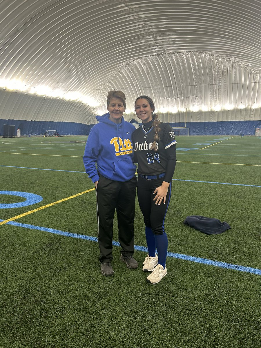 Riley Daly (@rileydaly2026) on Twitter photo Hey <a href="/Pitt_SB/">Pitt Softball</a> I had a blast this past weekend! I really enjoyed the hitting stations and how positive the players were at each one. Of course getting to work with <a href="/PITTcoachallard/">Jenny Allard</a> was the coolest part while doing my catching drills!!! Touring the sports complex was the 🍒 on top Hey <a href="/Pitt_SB/">Pitt Softball</a> I had a blast this past weekend! I really enjoyed the hitting stations and how positive the players were at each one. Of course getting to work with <a href="/PITTcoachallard/">Jenny Allard</a> was the coolest part while doing my catching drills!!! Touring the sports complex was the 🍒 on top