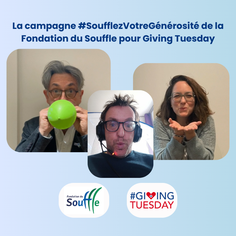GivingTuesdayFr's tweet image. 🌬 Soufflez votre générosité avec la @FduSouffle !
💙 Le 3 déc. 2024, pour le #GivingTuesdayFR, la Fondation du Souffle a créé la campagne #SoufflezVotreGénérosité.
Ensemble, faisons résonner la solidarité ! 💛
Plus d'infos 👉 lesouffle.org