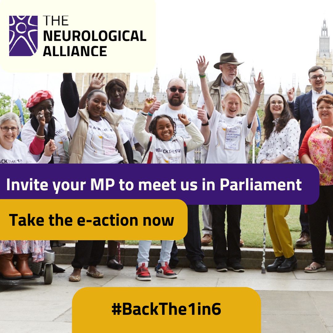 📝🚨 Help us to raise the issues that matter most to the neuro community in Parliament.

Use our simple e-action to invite your MP to meet with charities, people affected by neuro conditions and others at our Parliamentary Neuro Reception!

tinyurl.com/ParliNeuroRece… 

#BackThe1in6