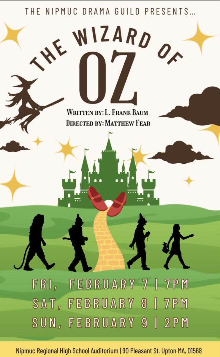 NipmucRegional's tweet image. Save the Date!  The yellow brick road will lead you to Nipmuc in February.  Stay tuned for more information.  #nipmucpride