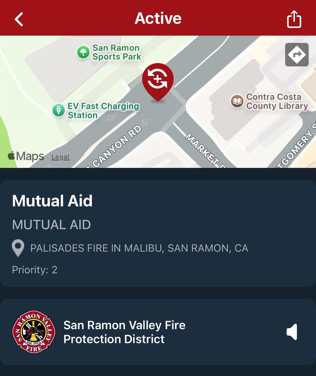 Be safe down there <a href="/srvfire/">San Ramon Valley Fire</a>! 

Thank you for all you do!