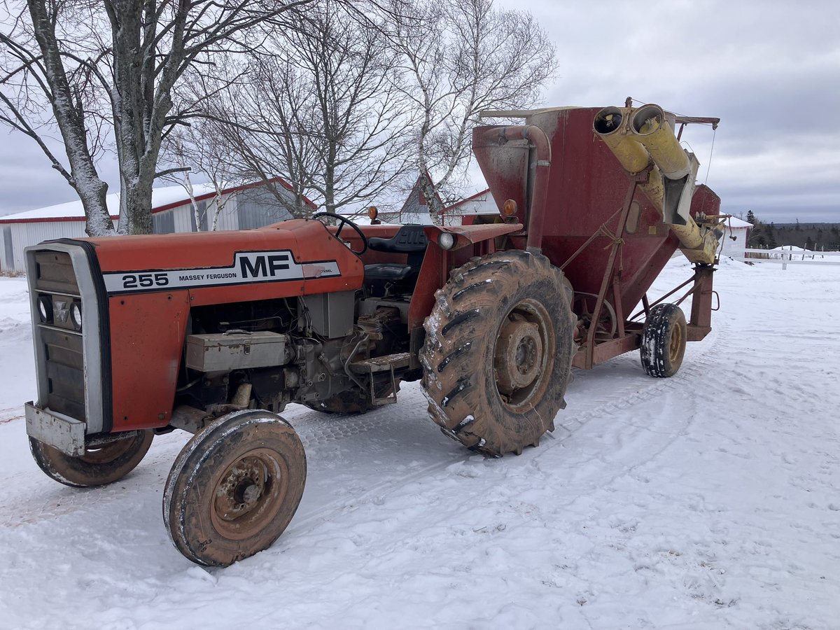11 mile round trip on the convertible today to grind barley. Maybe I’ll remember this next August when putting my feed barley in a bin closer to home !!