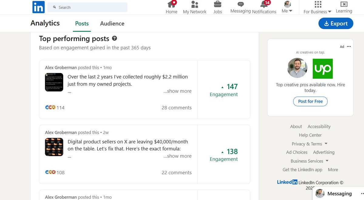 I created my LinkedIn just 10 weeks ago. It's the absolute easiest algorithm to crack. I’ve since made almost 4,000 connections, recorded over 573,000 impressions, and added $12,000/month in revenue. Here’s exactly how I did it with no steps left out.

Also if you want insider