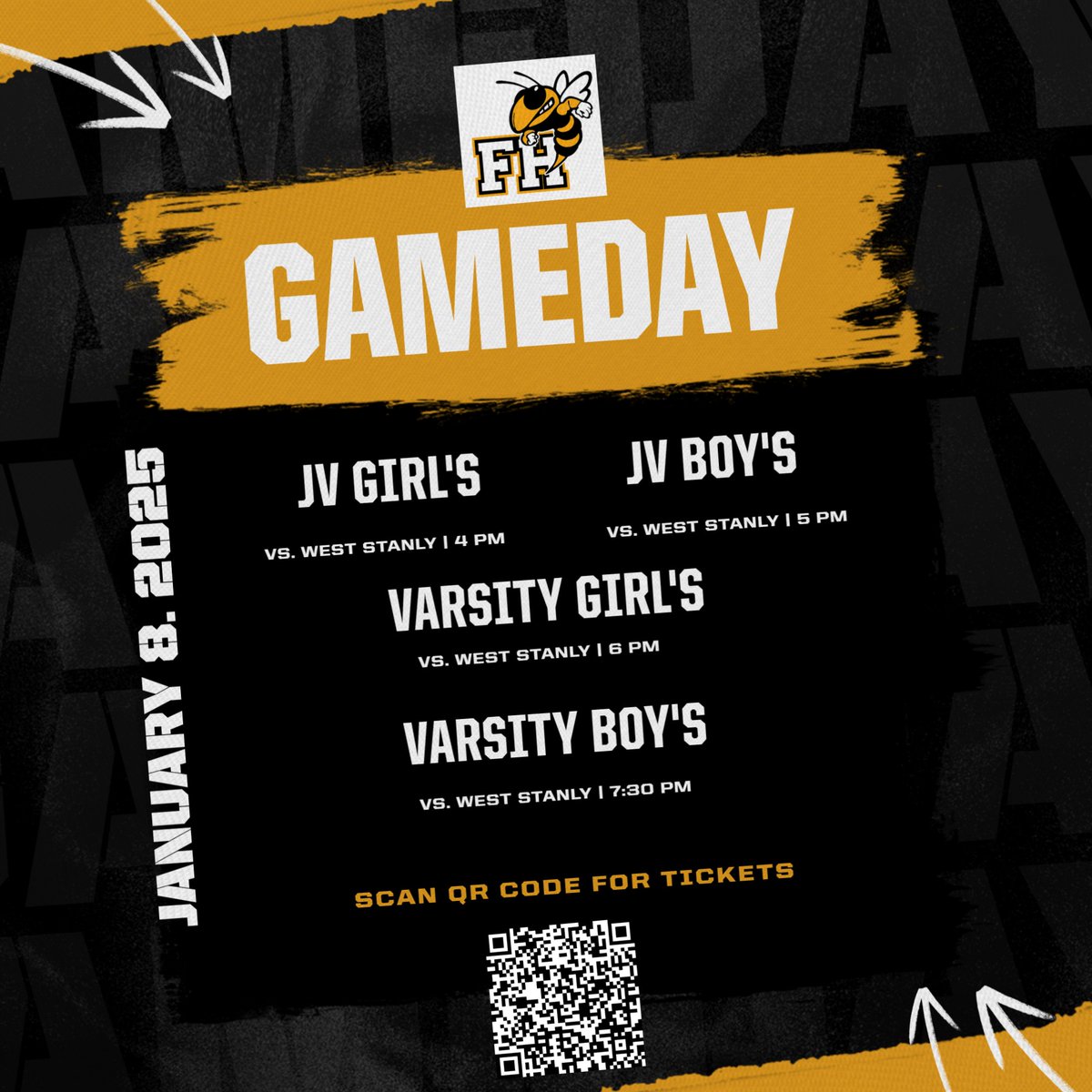 FHHS Athletics (@fhhs_athletics) on Twitter photo For the safety of the players and fans traveling for our match up vs <a href="/WSHSathletics/">West Stanly Athletics</a> Friday's Basketball games have move up to today due to possibly Winter Weather Friday afternoon and evening.
JV Girl's will tip-off at 4pm
<a href="/ForestHillsmbb/">Forest Hills Men's Basketball</a> <a href="/AGHoulihan/">Andrew G. Houlihan</a> <a href="/UCPSNC/">Union County Public Schools</a> <a href="/UCPSNCAthletics/">UCPS NC Athletics</a> For the safety of the players and fans traveling for our match up vs <a href="/WSHSathletics/">West Stanly Athletics</a> Friday's Basketball games have move up to today due to possibly Winter Weather Friday afternoon and evening.
JV Girl's will tip-off at 4pm
<a href="/ForestHillsmbb/">Forest Hills Men's Basketball</a> <a href="/AGHoulihan/">Andrew G. Houlihan</a> <a href="/UCPSNC/">Union County Public Schools</a> <a href="/UCPSNCAthletics/">UCPS NC Athletics</a>