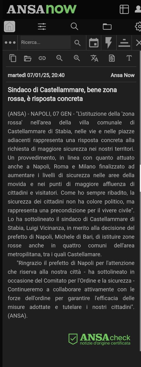 La tutela della sicurezza dei cittadini? È un obiettivo né di destra né di sinistra. È precondizione per la convivenza civile 
#castellammaredistabia #grandestabia