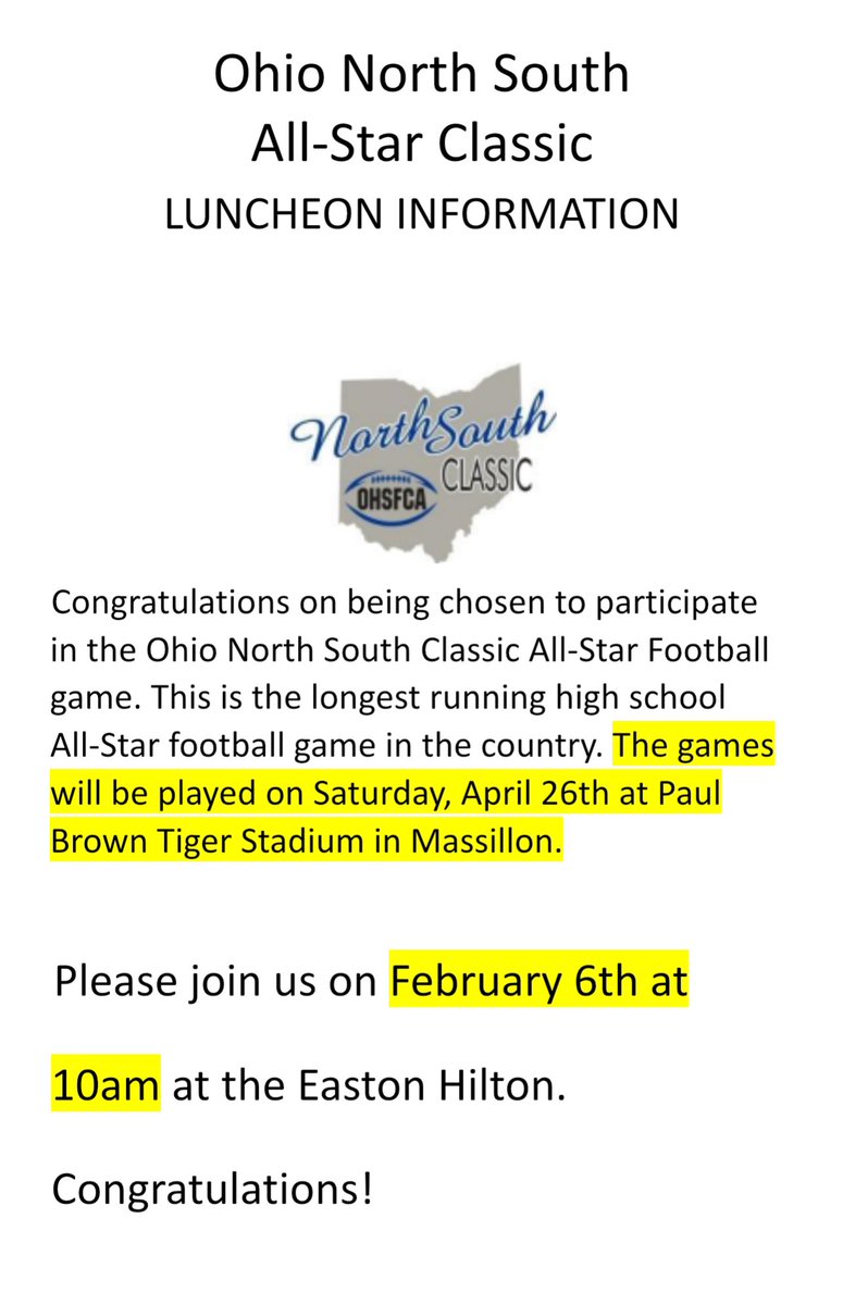 Sawyer Muchmore (@sawyermuchmore) on Twitter photo I’m blessed to be selected to play in the North vs South All-Star game in Massillon! <a href="/LHS_TigerFB/">Loveland Tiger Football</a> <a href="/damewood29/">Damewood28</a> I’m blessed to be selected to play in the North vs South All-Star game in Massillon! <a href="/LHS_TigerFB/">Loveland Tiger Football</a> <a href="/damewood29/">Damewood28</a>